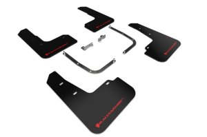 Hyundai Veloster Mud Flap - Rally Armor - UR Premium Urethane - Black with Red Logo - `19-`21